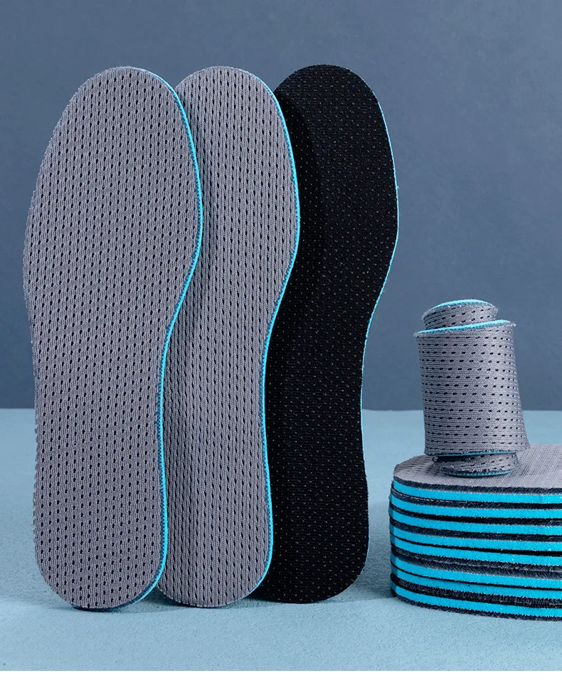 Description Picture 6 of item4PCS Mesh Breathable Shoe Pads Shock-Absorbing Soft Elastic Sports Insole Memory Foam Sweat-absorbent Cushion Orthopedic Insoles