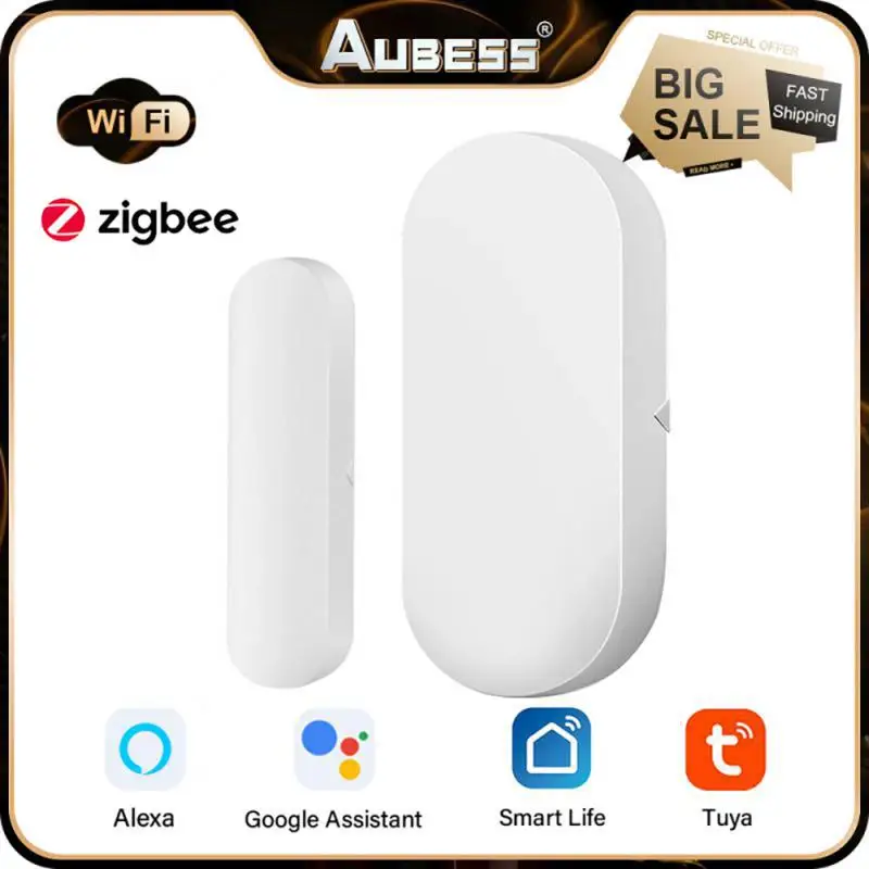 

Aubess Alarm System Tuya Zigbee 3.0 Door Open/closed Detectors Security Protection Door Open Closed Detectors Smart Door Sensor