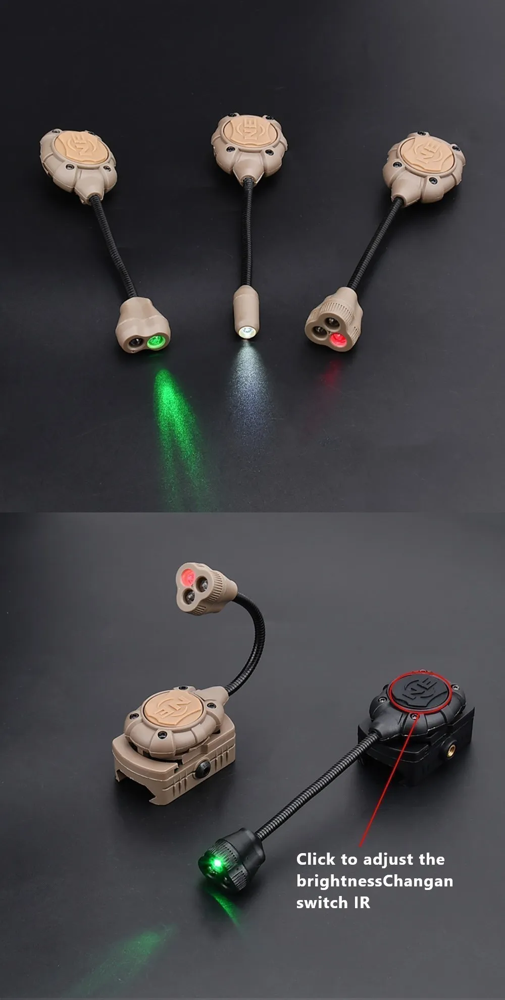 Description Picture 5 of itemAirsoft Tactical Helmet Strobe Light Mpls 3 Mode LED Helmet Lights Fast Helmet Lamp Hunting Survival Safety FlashLight