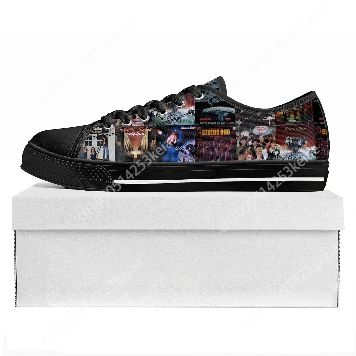 Status Quo Rock Band Fashion Low Top High Quality Sneakers Mens Womens Teenager Canvas Sneaker Casual Couple Shoes Custom Shoe 3