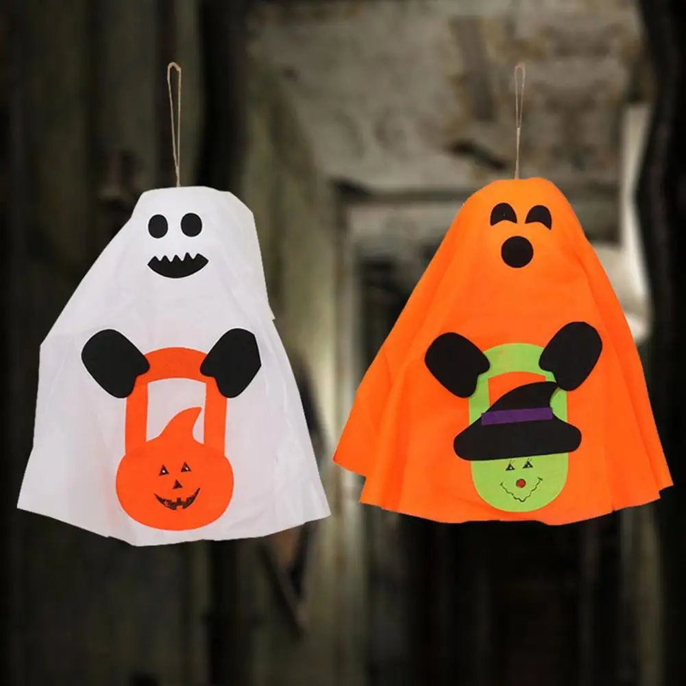 

Ghost-shaped Halloween Party Decoration Jack-o'-lantern Pattern Hanging Ghost Cute Halloween Hanging Ghost Pumpkin for Holiday