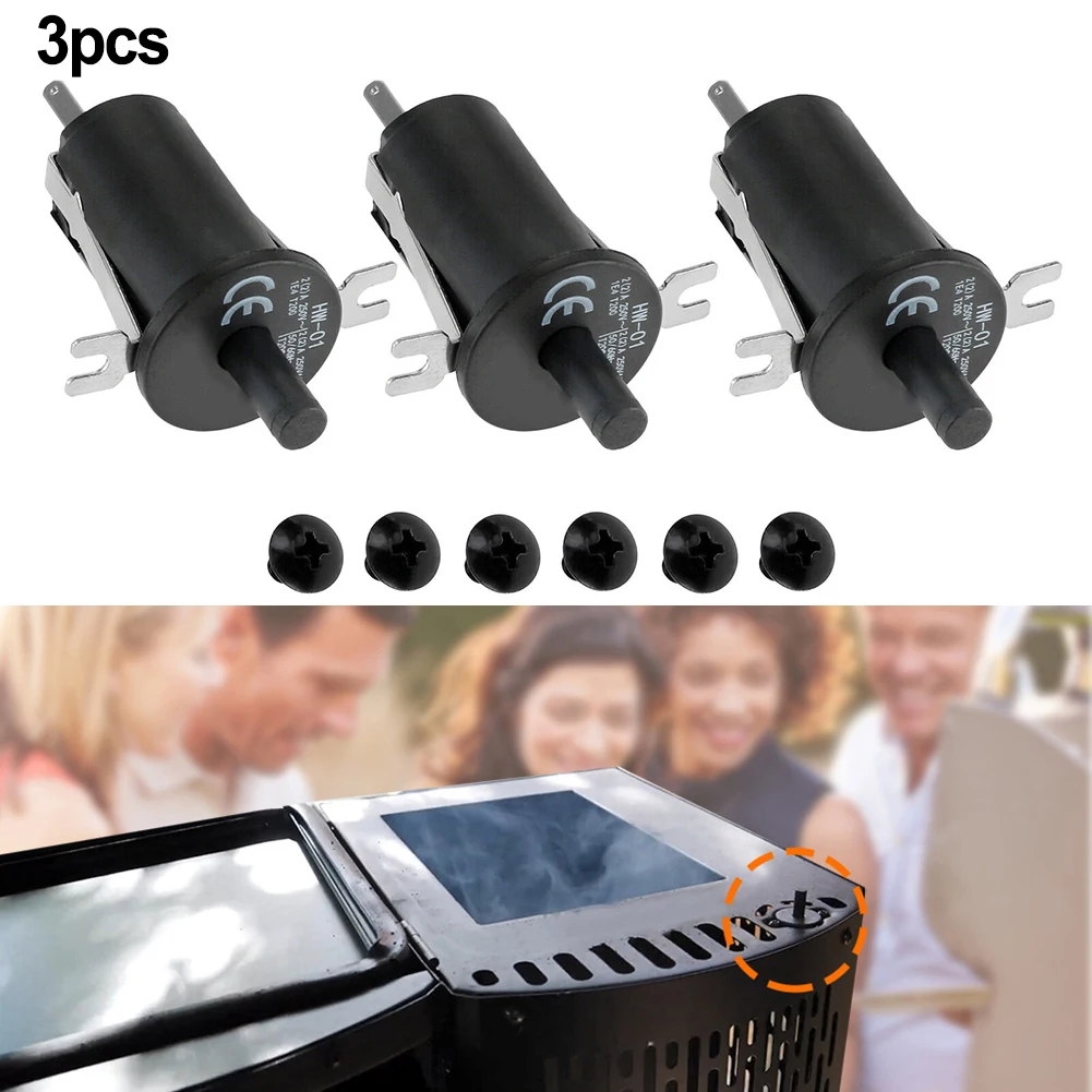 

3PCS Lid/Door Switch With Screws For Masterbuilt Gravity Series 560/800/1050 XL Digital Charcoal Grill Smoker&MB20040122 Replace