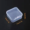 4.5cm Square Mini Transparent Plastic Box Swimming Nose Clip Earplugs Storage Case 6