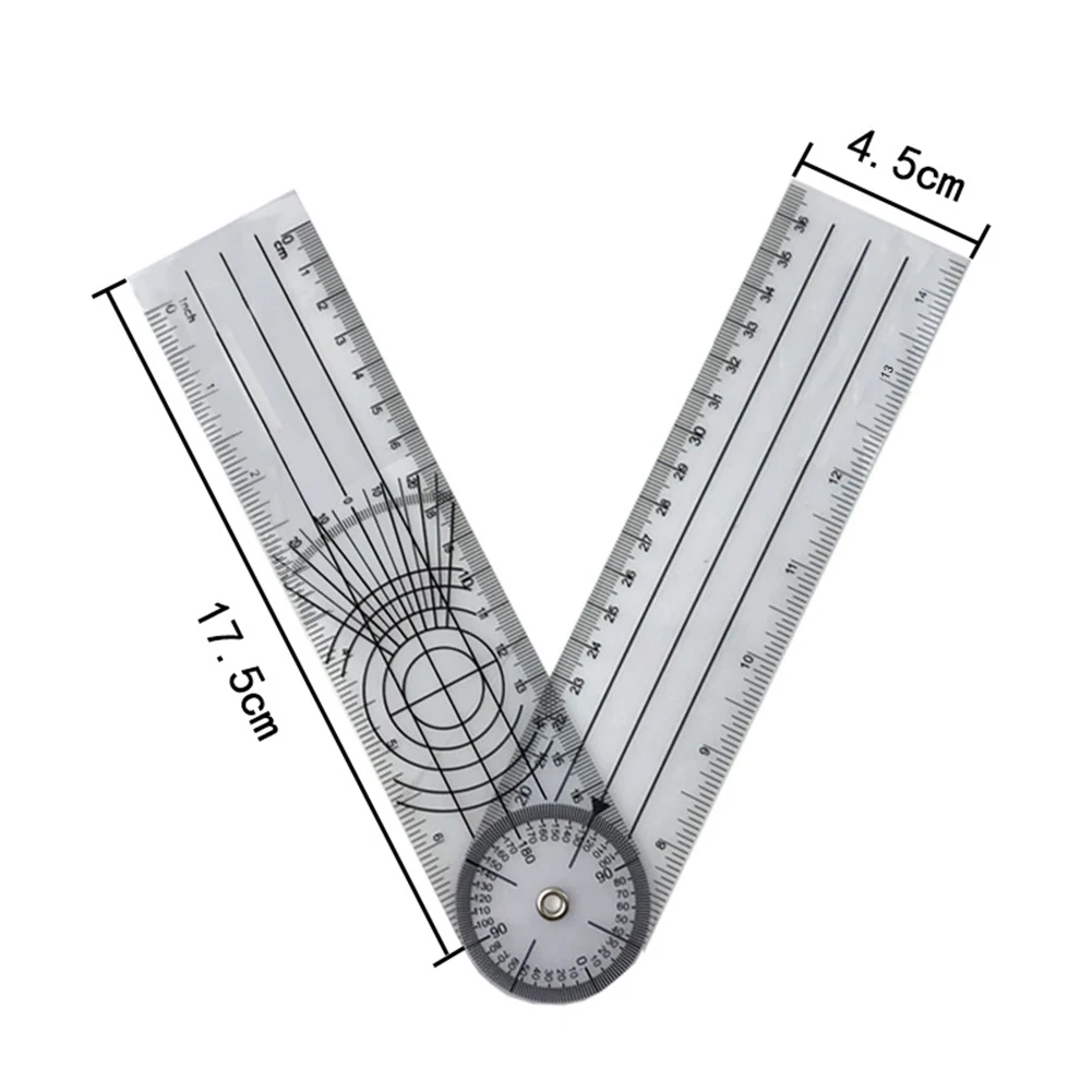 0-140mm 360 Degree Goniometer Angle Medical Spinal Angle Ruler Inclinometer Ruler Protractor finder Measuring Tool