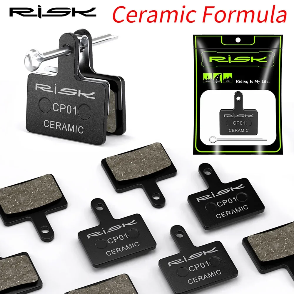 

RISK 1Pair MTB Bicycle Ceramic Brake Pads Durable Mountain Bike Hydraulic Disc Brake Pad for SHIMANO M315/355/375/395/416/515