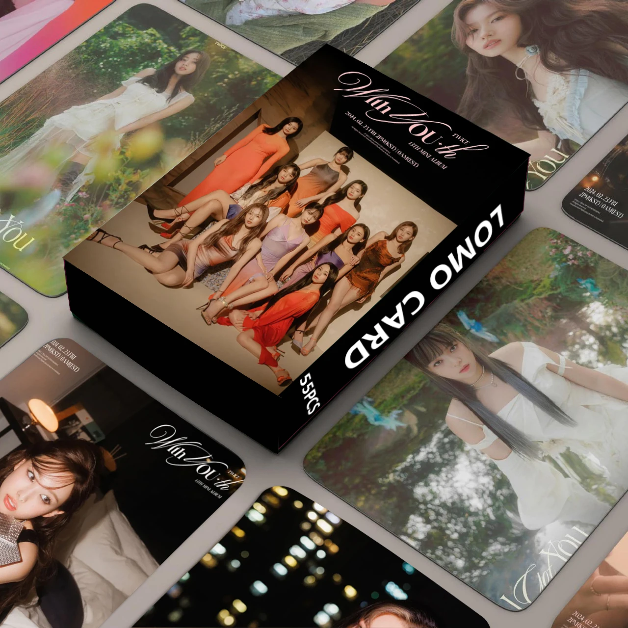 Album Cards 55pcs/set Photocard New Album The Feels HD Photo LOMO Card Pictures Fans Gift, lomo cards,album cards
