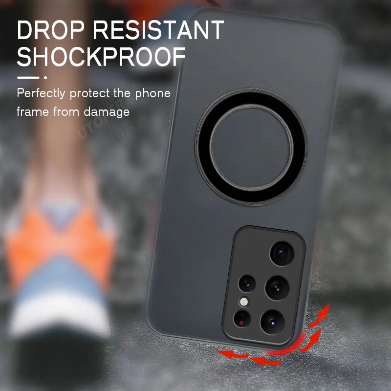 Sleek Magnetic Matte Shockproof Phone Case