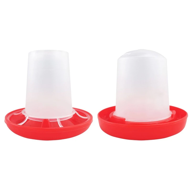 Chick Feeder Waterer Durable Plastic Feeding for Up to 6 Chicks At Once