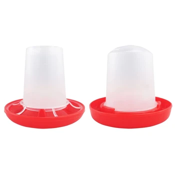Chick Feeder Waterer Durable Plastic Feeding for Up to 6 Chicks At Once 1