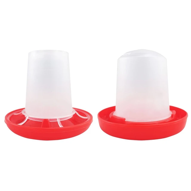 Chick Feeder Waterer Durable Plastic Feeding for Up to 6 Chicks At Once 1