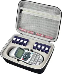 Protective Carrying Case for Handheld Label Maker with Mesh Pocket (Grey Sponge)