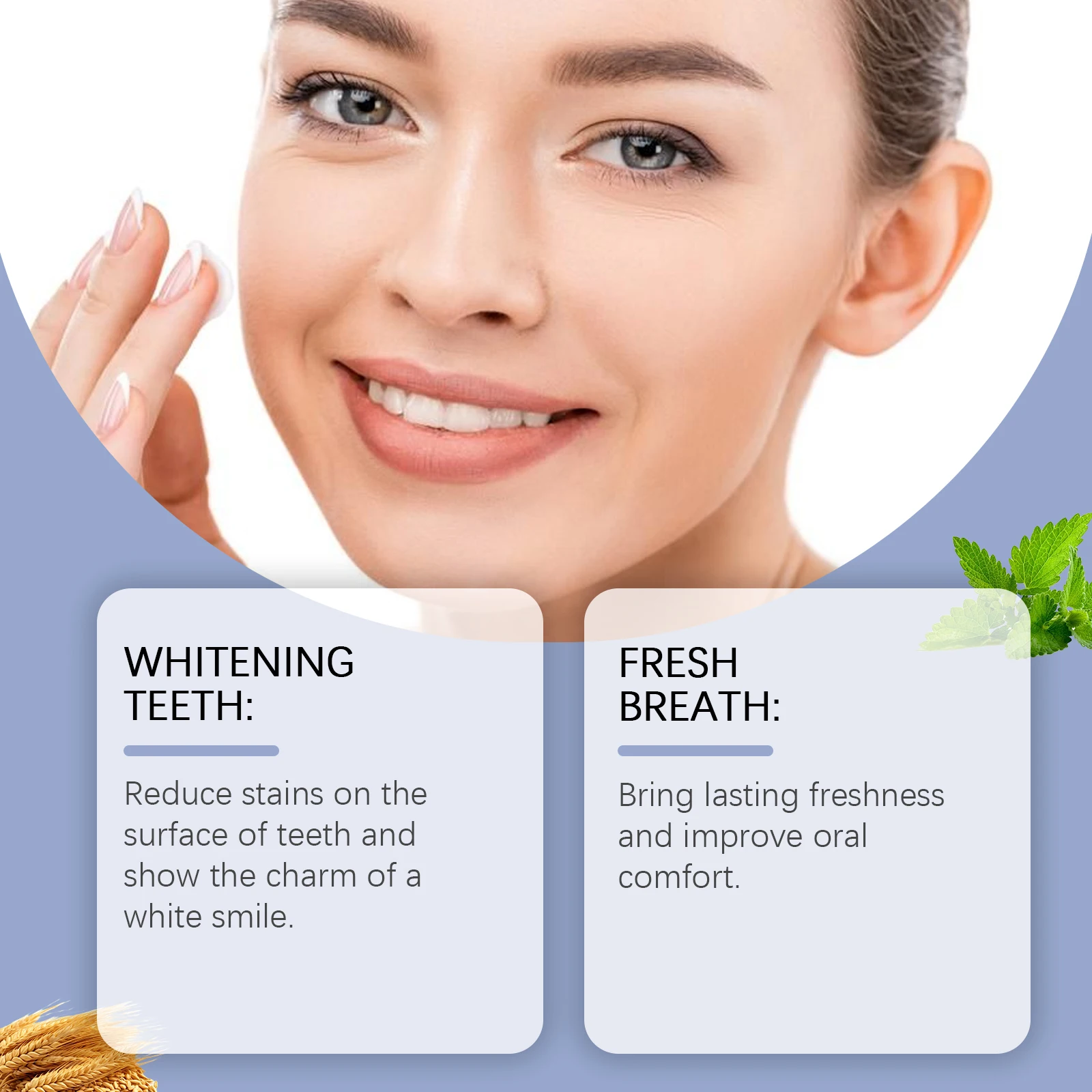 Teeth Whitening Powder Bleaching Yellow Teeth Remove Stain Plaque Improve Oral Smell Baking Soda Dental Color Correcting Powder