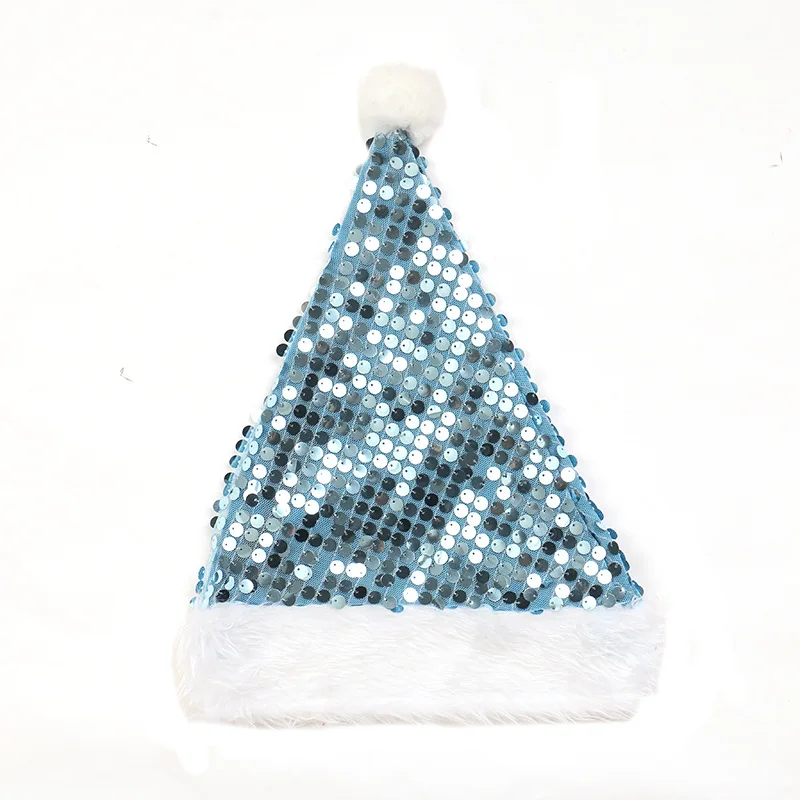 Christmas decorations high-end gold velvet sequins Santa Claus hats party ball hats