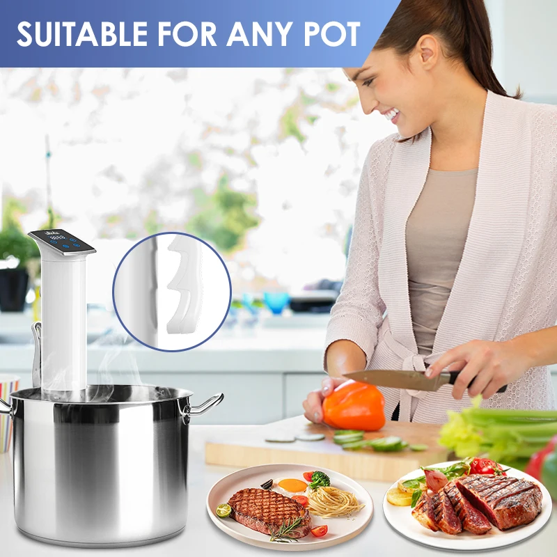 Wancle 1100W Vacuum Sous Vide Cooker IPX7 Waterproof Slow Cooker Immersion Circulator Accurate Cooking With LED Digital Display 6