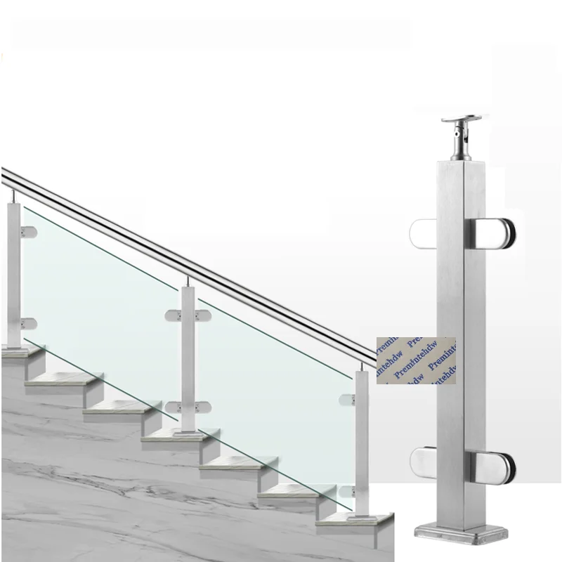 10Pcs Cast 304 Stainless Steel Handrail Post Support Adjustable variable Flat Saddle Bracket
