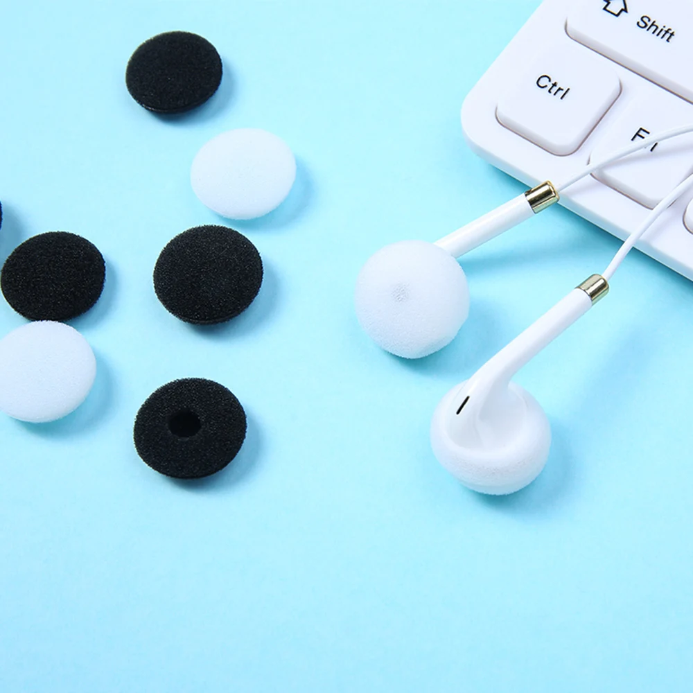20 Pcs Sponge Earmuffs Ear Eartips Headphone Protection Sponge Cover For Flat Head Earphone Earbuds Headset Accessories