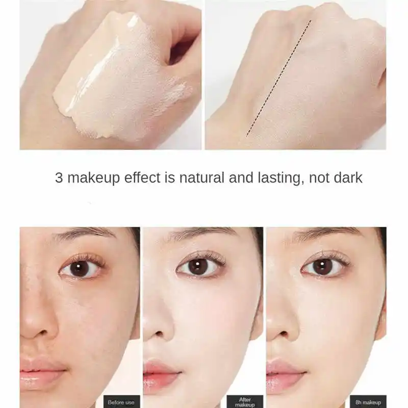 1/2/4Pcs Wholesale Moisturizing Beauty Isolation BB Cream Nourish Skin Foundation Hydrating Brighten Natural Fully Conceal Pores 3