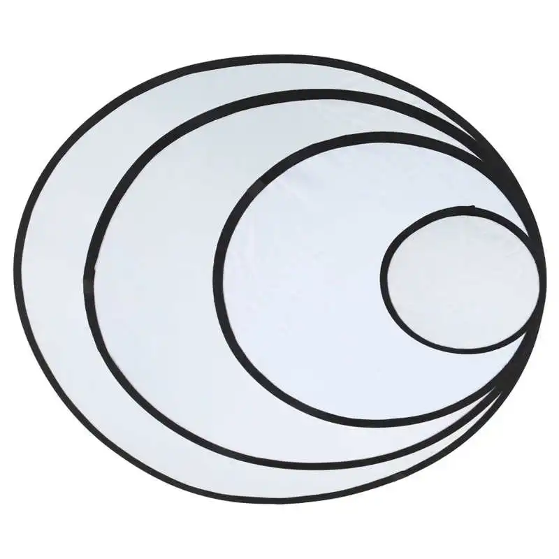 Silver White 2 In1 Reflector Portable Round Photography Light Reflector for Live Lighting light reflector