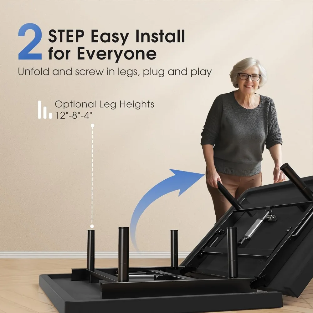 Adjustable Bed Frame Base Queen, Ergonomic Bed Improve Sleep Quality- Zero Gravity Massage Remote with Memory- USB Ports, 2