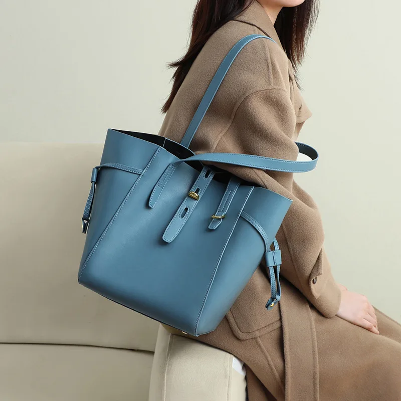 Bolso De Hombro Benthill Para Mujer – Cuero Genuino De Vaca, Estilo Vintage, Cremallera Y Múltiples Compartimentos