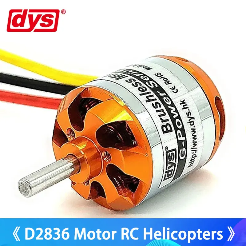 

DYS бесщеточный двигатель D2836 750KV 880KV 1120KV 1500KV 2-4S, подходит для вертолета, самолета с неподвижным крылом, детали, игрушки