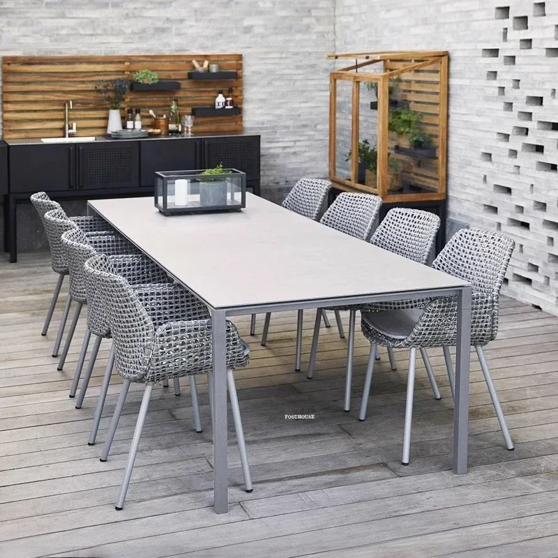 Outdoor Rattan Patio Dining Set 6