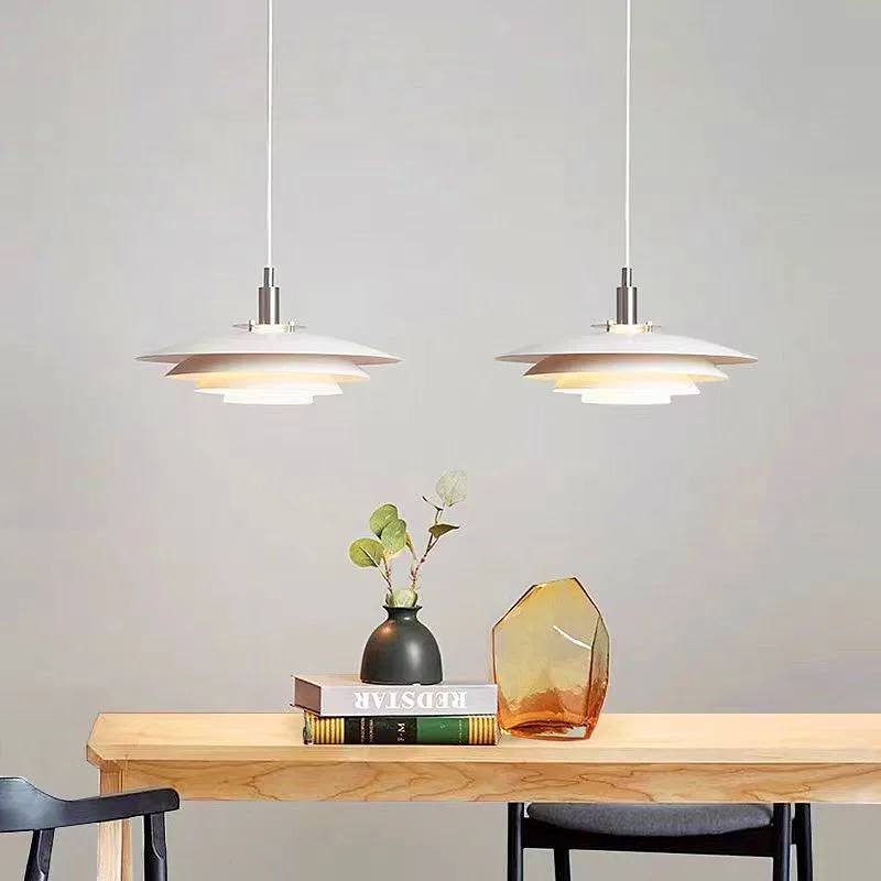 

Simple and creative PH flying saucer aluminum chandelier UFO home decoration dining table study room led bedroom lighting