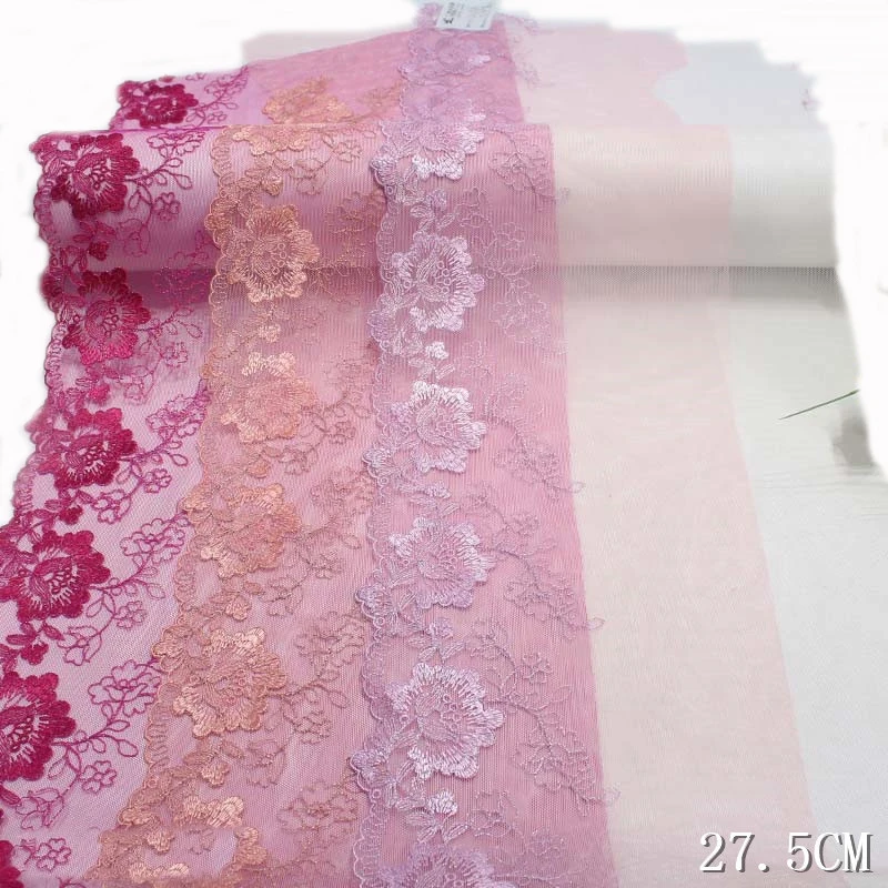 

40Yards Embroidered Tulle Lace Trimmings Dress Laces Fabric Sewing Girl Lingerie Underwear Crafts Material