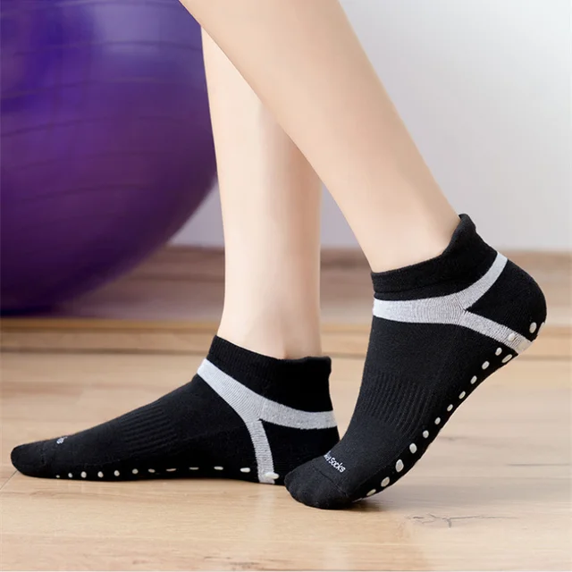 Large Size Silicone Anti-slip Dance Sports Socks Cotton Breathable Ballet Pilates Yoga Socks Unisex Men Women Indoor Floor Socks 6