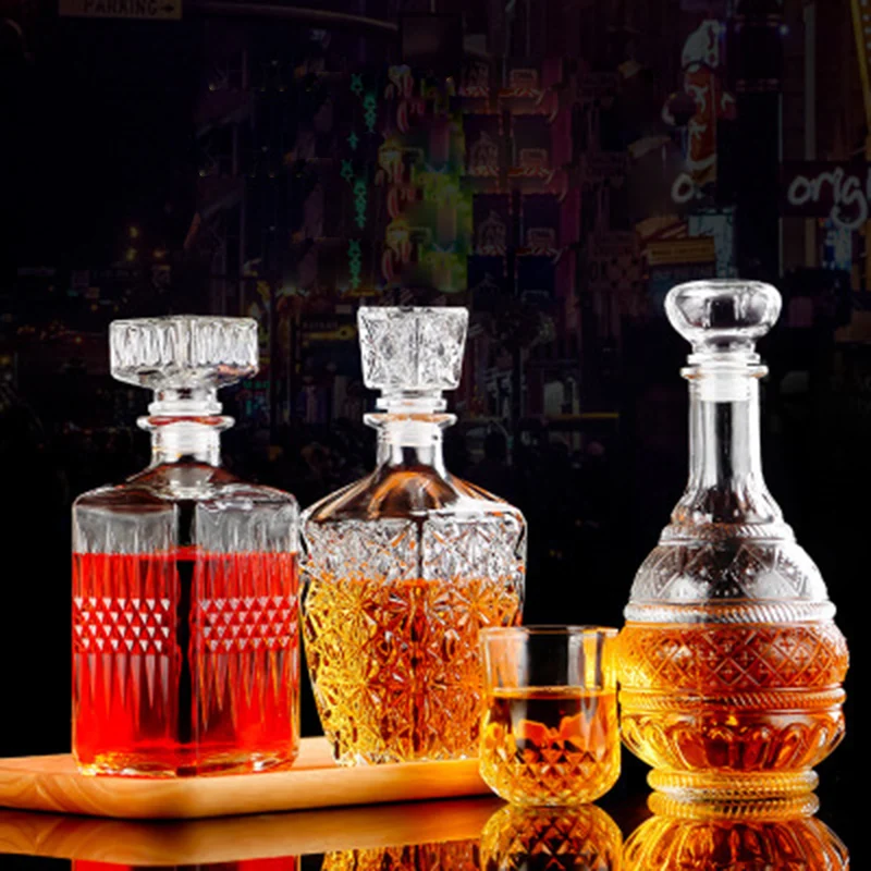 Description Picture 6 of itemClear Wine Decanter, Glass Bottle barware drinkware for Liquor Scotch Bourbon