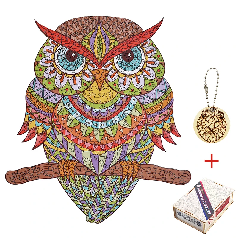 Exquisite Wooden Jigsaw Puzzles Animal Puzzles Educational Toys Interesting  Gifts Cute Owl Puzzle Games For Adults Kids
