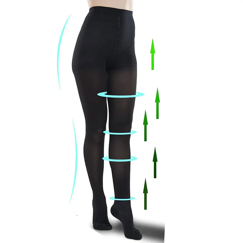 Women Compression Pantyhose Compression Pantyhose Stocking for Women 20-30 MmHg Support Circulation Remove Swelling Relieve Fatigue Comfort