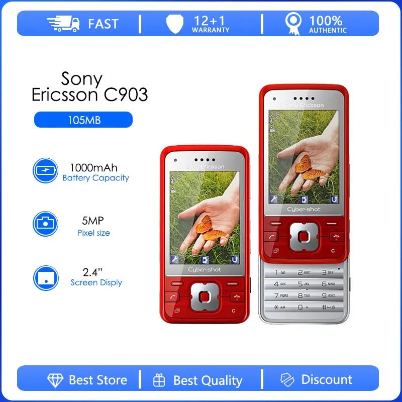 sony-ericsson-c903-refurbished-unlocked-original-c903-mobile-phone-gps-5mp-camera-3g-cell-phone-free-shipping