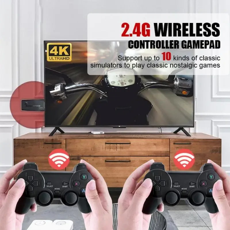 M8   ܼ, 4K 2.4G   10000 , 64G Ʈ Ŭ е, TV йи Ʈѷ, PS1, GBA, MD