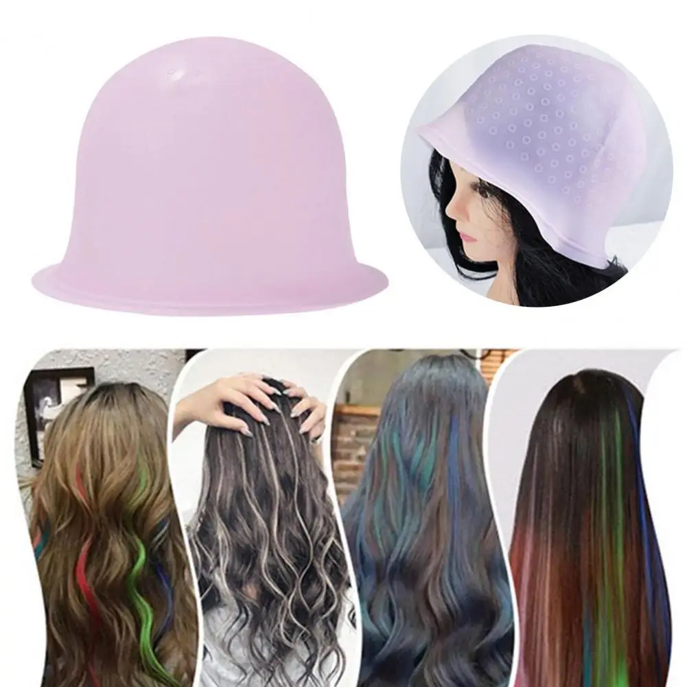 Hair Dye Cap Hair Dye Artifact Durable Practical Hair Salon Hanging Buckle Cap Silicone Coloring Cap Highlight Hat Barbershop 1 Set