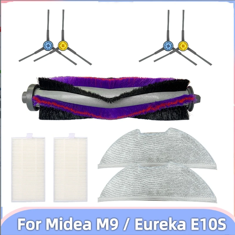 

9 шт., запчасти для робота-пылесоса Midea M9, EUREKA E10s