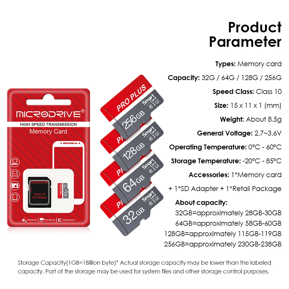 Оригинальная Micro tf sd карта 128 ГБ 256 ГБ мини флэш TF карта памяти ...