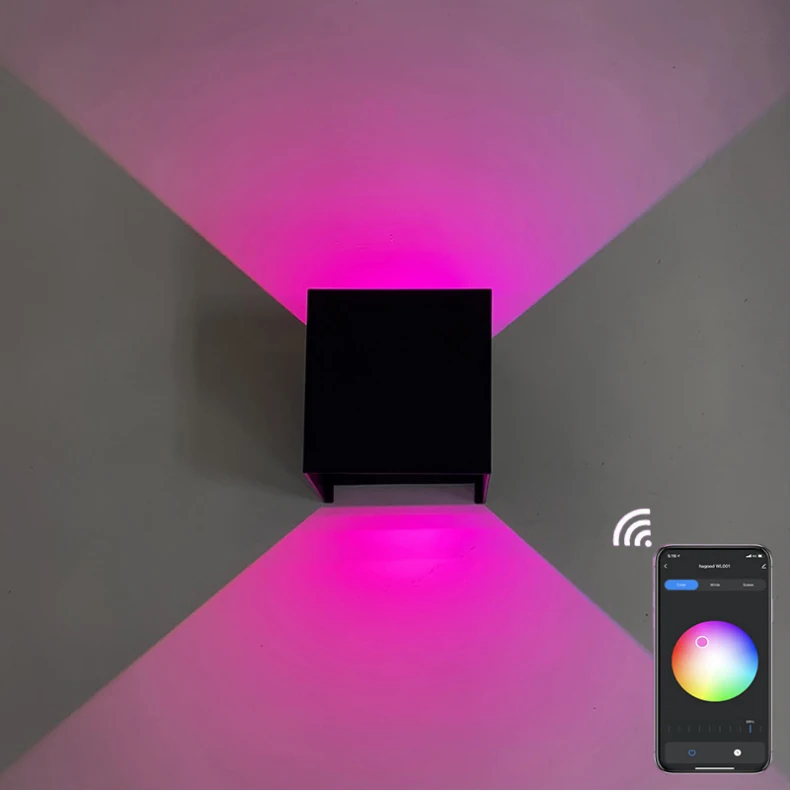 plug in wall lamp 12W LED Wall light RGB APP control Home Door frame Corridor Balcony Garage Hotel Restaurant Lighting IP65 Waterproof Wall Lamp kitchen wall lights