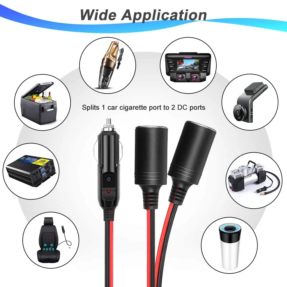 Bloopow-1.8M 16AWG    ڵ ̺, 1-2 DC 12V     Ʈ й 