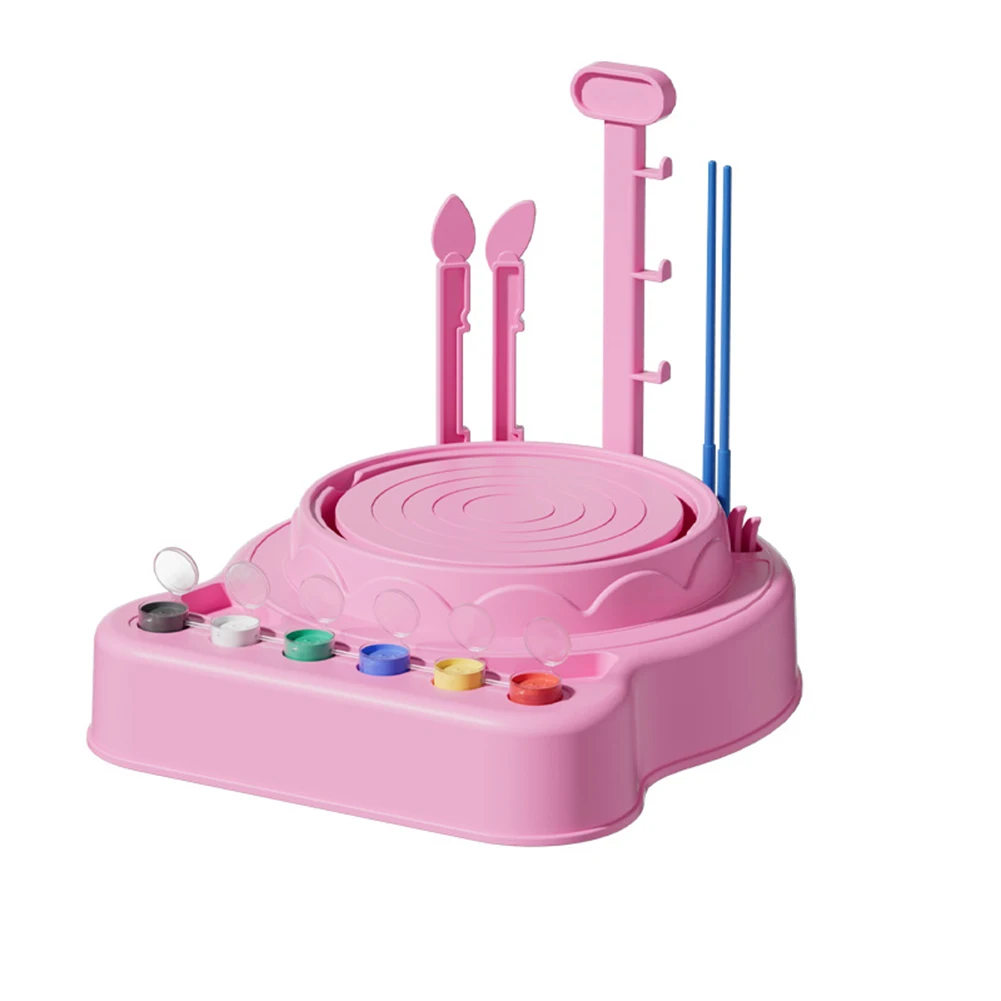 Kids Pottery Wheel Kit Electric Clay Wheel with Clay and Sculpting Tools Pottery Art Turntable Mini for 8-12 Years