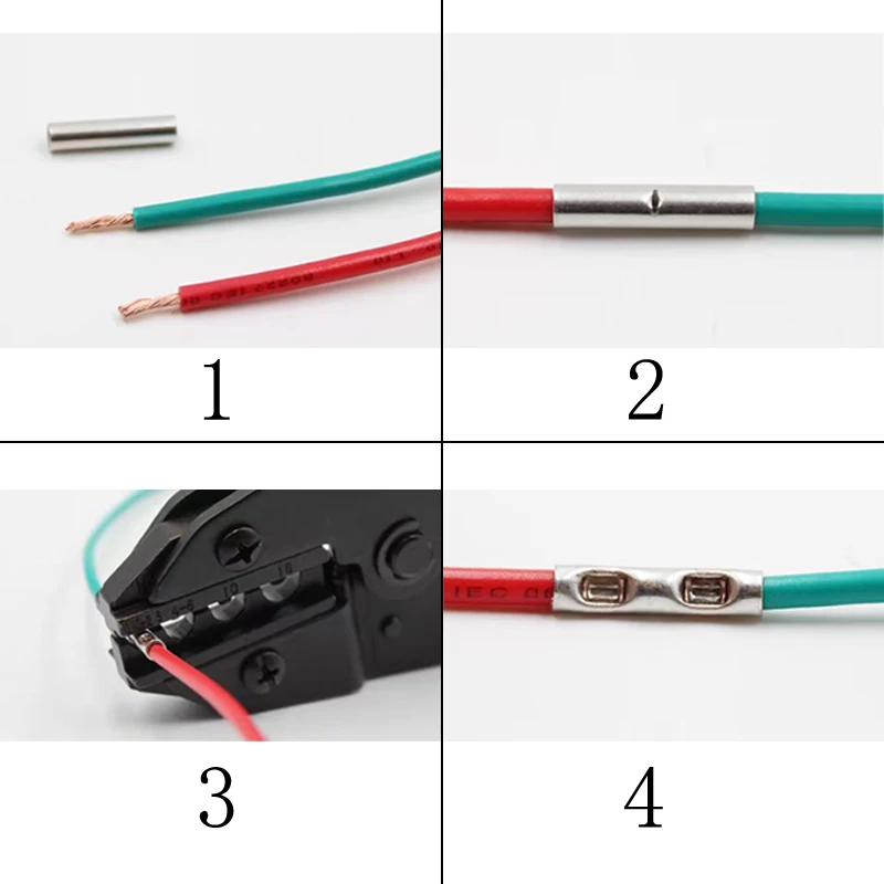 100pcs 0.5mm²-35mm² / 22-2 AWG Non-Insulated Wire Connector Sleeves Cable Terminals Copper Bare Tinned Crimp Terminals - Foto 3