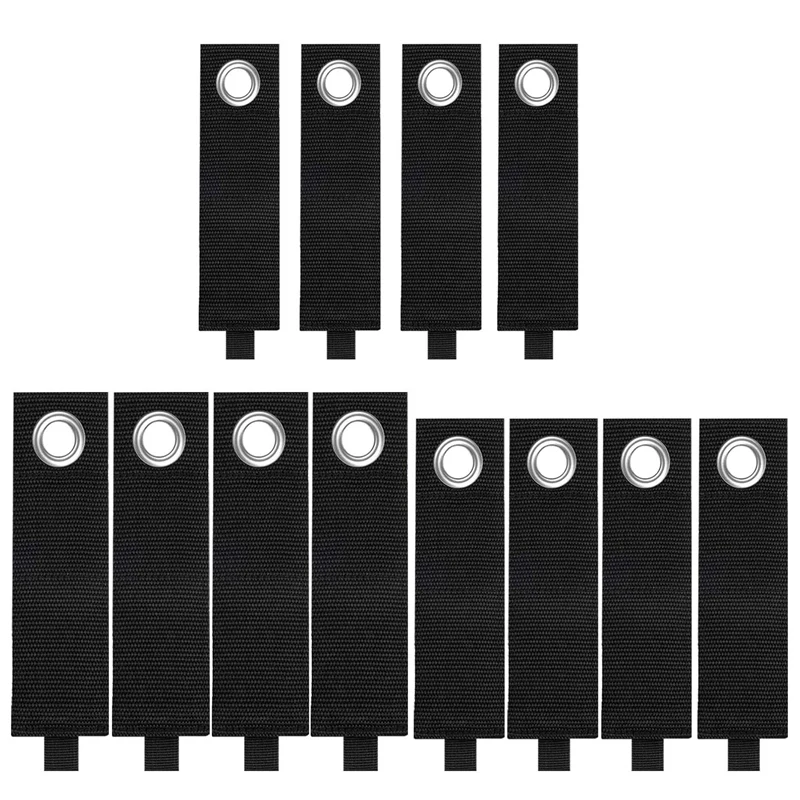 

12 PCS Heavy Duty Storage Straps Tool Organizers Storage Nylon Fastening Straps For House Basement Hook Hose Rope Wrap
