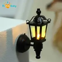 Hot 1/12 Scale Miniature Dollhouse Ceiling Lamp Wall Light Mini LED Lighting Desk Lamps Pretend Play Doll Furniture Accessories 2