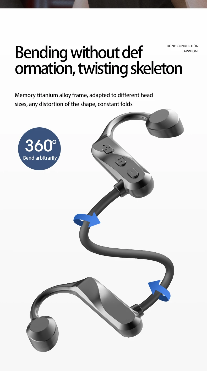 Jual TWS K69 Bone Conduction Headphones Wireless Sports Earphone Fone