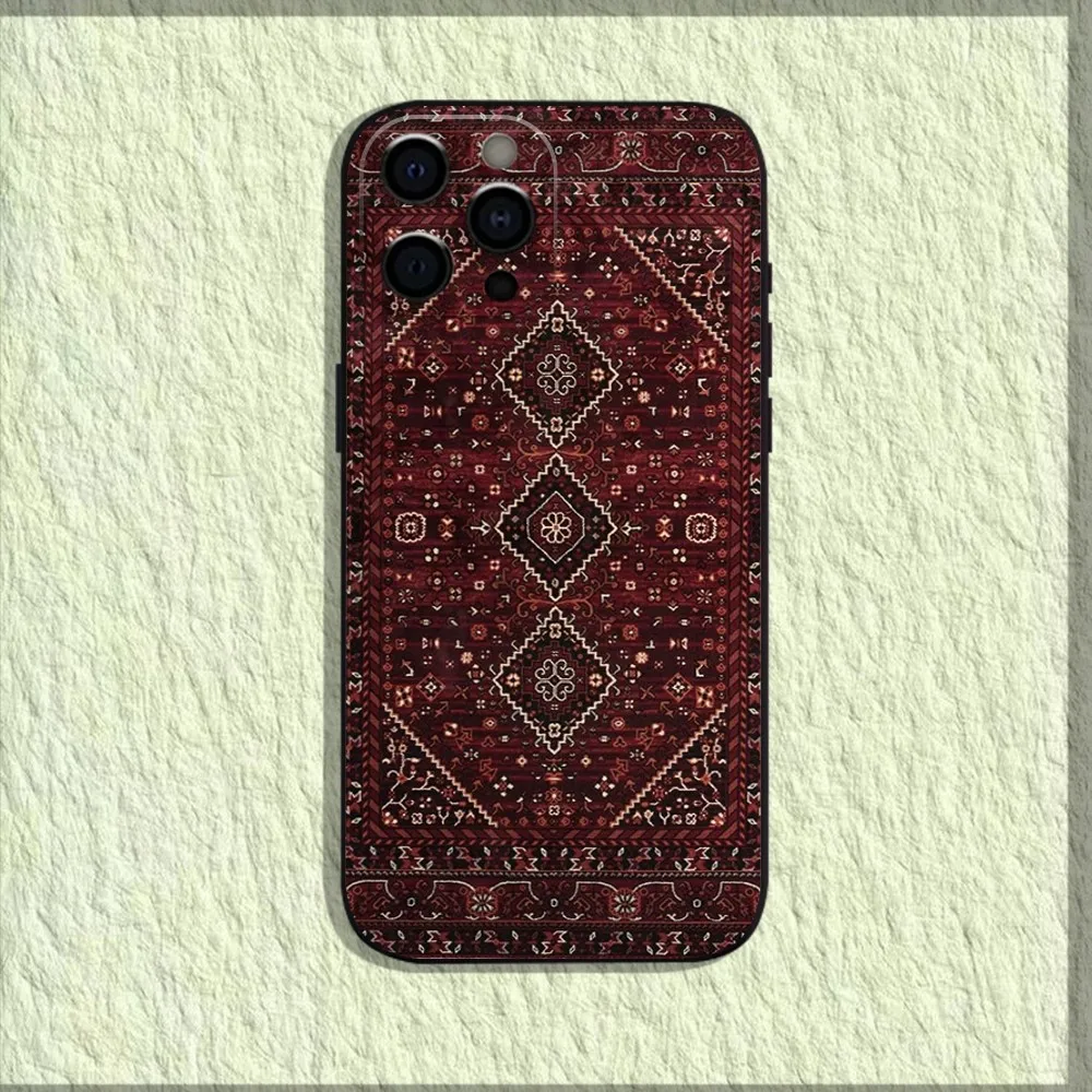 Luxury Persian Carpet Floral Pattern Silicone Phone Case