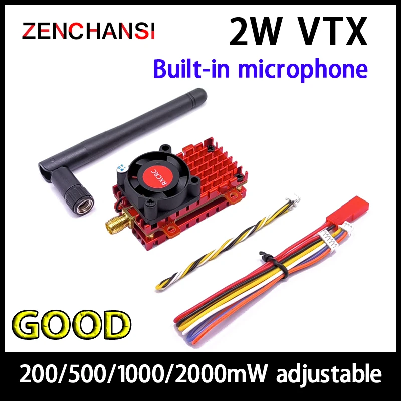 Transmetteur vidéo FPV 5.8G 2W longue portée avec micro