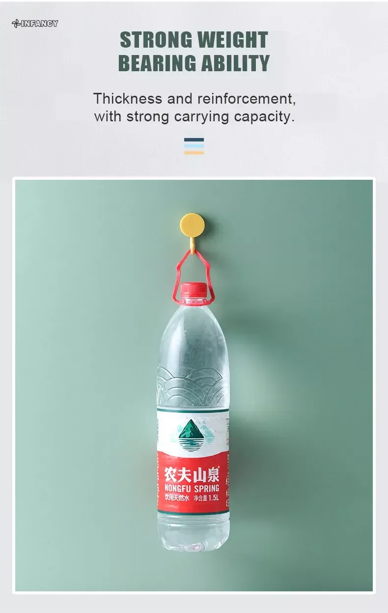 Description Picture 5 of item1PC Cute and Creative Strong Self-adhesive Hooks Without Punching Clothes, Hats, Bathroom Doors, Towel Storage Accessories