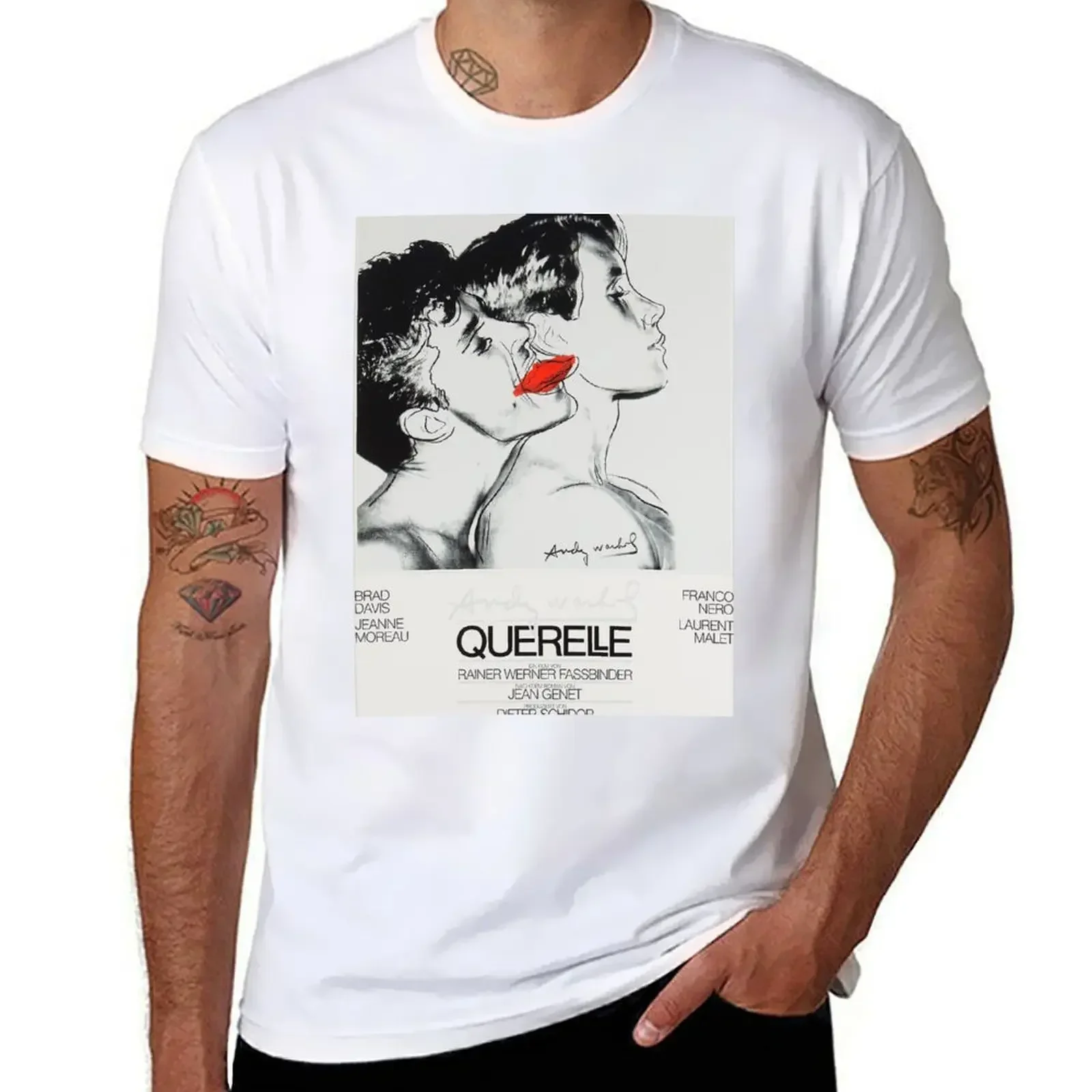 

Warhol Querelle T-shirt funnys cute tops summer tops Men's cotton t-shirt
