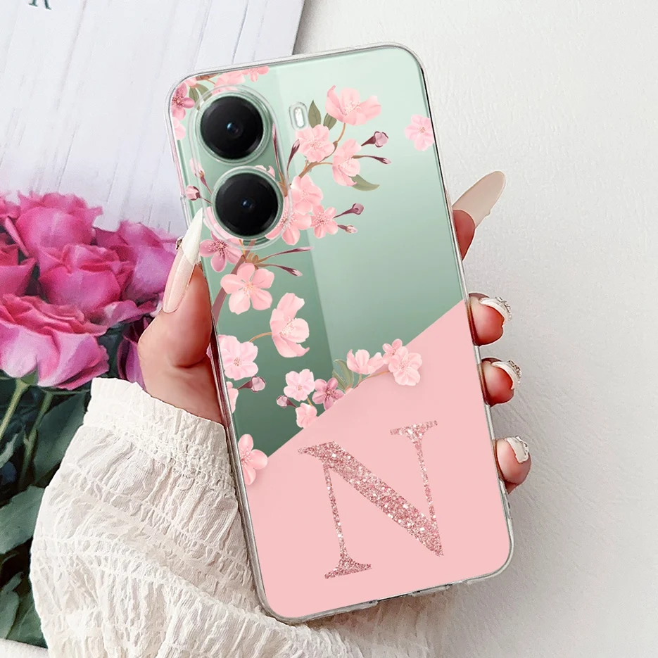 Luxury Letters Clear Silicone Slim Phone Case