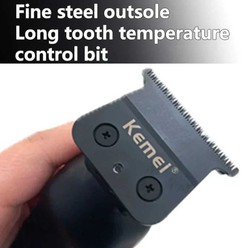 Kemei 2299 Barber Cordless Hair Trimmer 0mm Zero Gapped Carving Clipper Detailer Professional Electric Finish Cutting Machine 5
